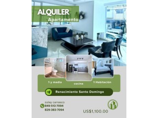 ALQUILER APARTAMENTO AMUEBLADO RENACIMIENTO,
