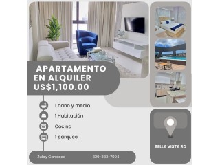 APARTAMENTO EN ALQUILER  BELLA VISTA, SANTO DOMINGO